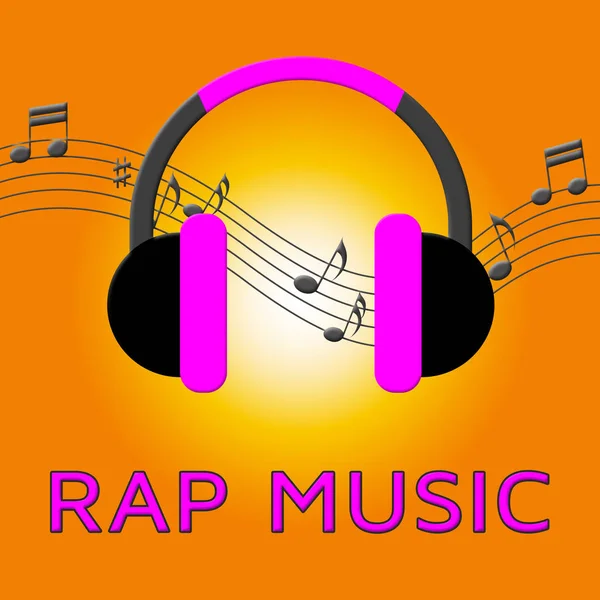 Música de Rap significa canções faladas ilustração 3d — Fotografia de Stock