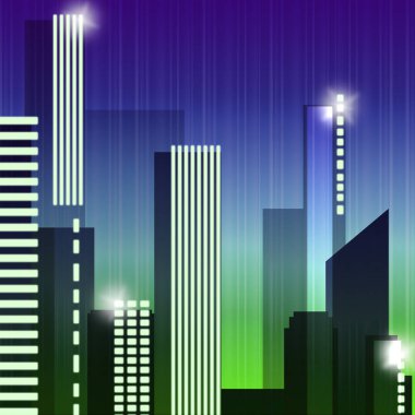 Gökdelen binalar anlamına gelir Bina Cityscape 3d çizim