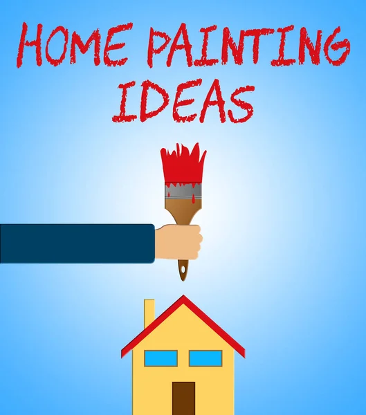 Home Painting Ideas Showing House Paint 3d Illustration — Stock Photo, Image