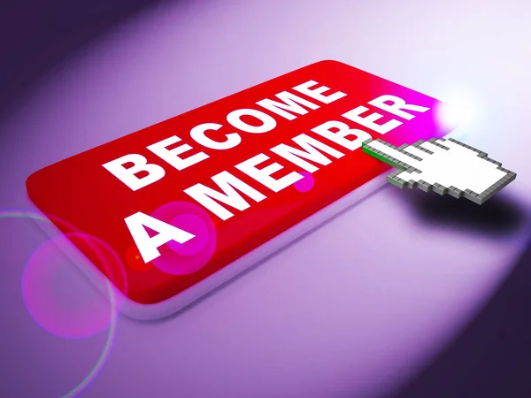 Become A Member Means Join Up 3d Rendering — Stock Photo, Image