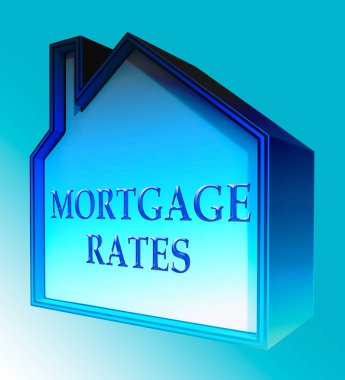 İpotek oranları ev 3d render gösteren