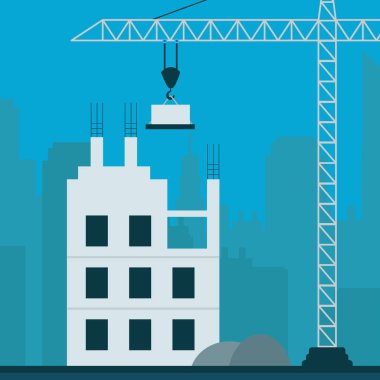 Apartman inşaat görüntüler kınamak 3d çizim