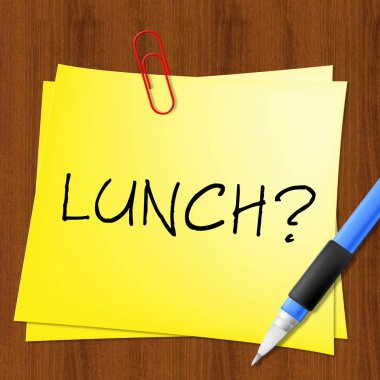 Öğle yemeği veya Brunch aç 3d çizim almayı temsil eden