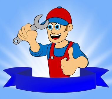Tamirciyle onarım görüntüler ev tamirci 3d çizim