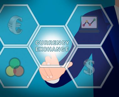 Döviz Forex oranı 3d resimde görüntüler