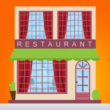 Restoran yemek Gourment Gıda 3d resimde gösterilen