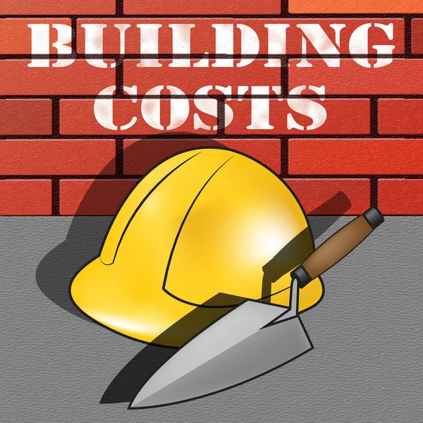 Building Costs Represents House Construction 3d Illustration — Stock Photo, Image