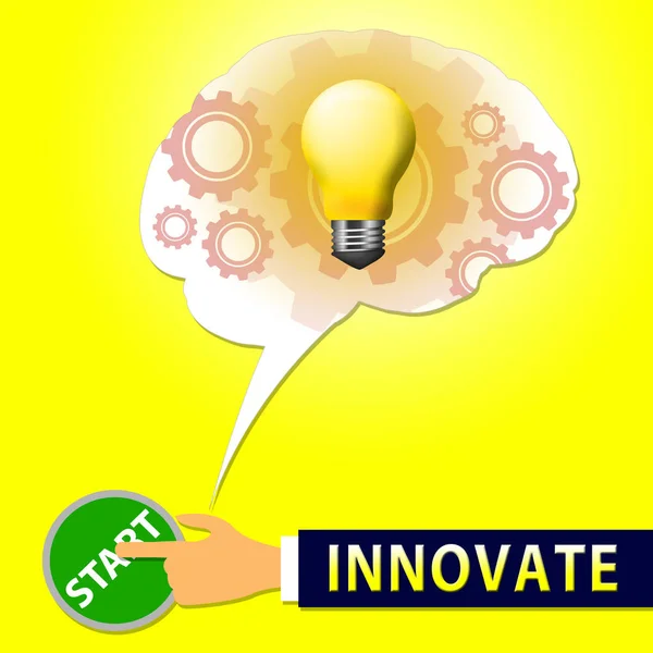 Innovate Light Meaning Innovating And Ideas 3d Illustration — Stock Photo, Image