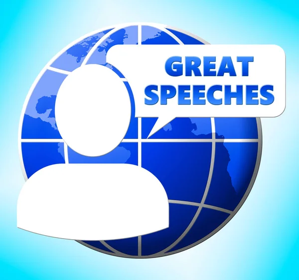 Икона "Великие речи" показывает лучшие выступления 3D-иллюстрации — стоковое фото