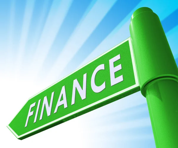 Finansiera tecken visar finansiella investeringar 3d Illustration — Stockfoto