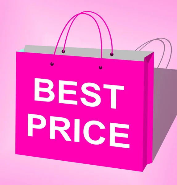 Best Price Shopping Bags Shows Bargains 3d Illustration — Stock Photo, Image