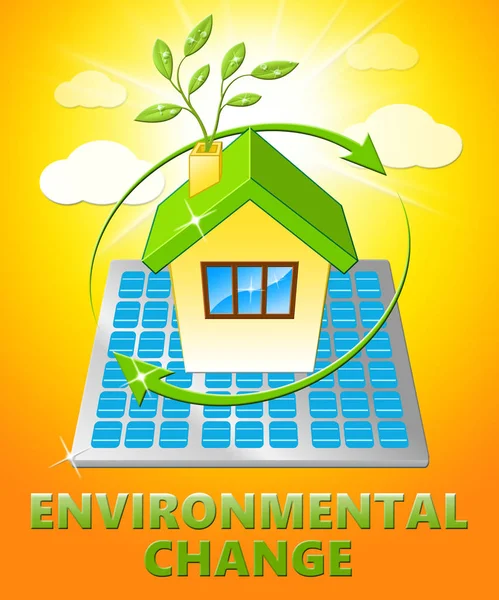 Environmental Change Displays Ecology Effect 3d Illustration — Stock Photo, Image