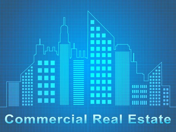 Commerciale Immobiliare Rappresenta Uffici Vendita 3d Illustrazione — Foto Stock