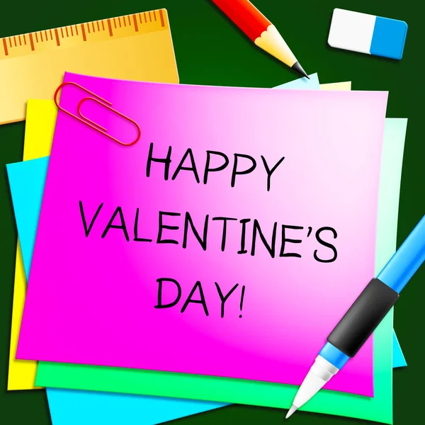 Happy Valentines Day Representing Find Love 3d Illustration — Stock Photo, Image