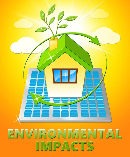 Milieueffecten Displays ecologie Effect 3d illustratie — Stockfoto