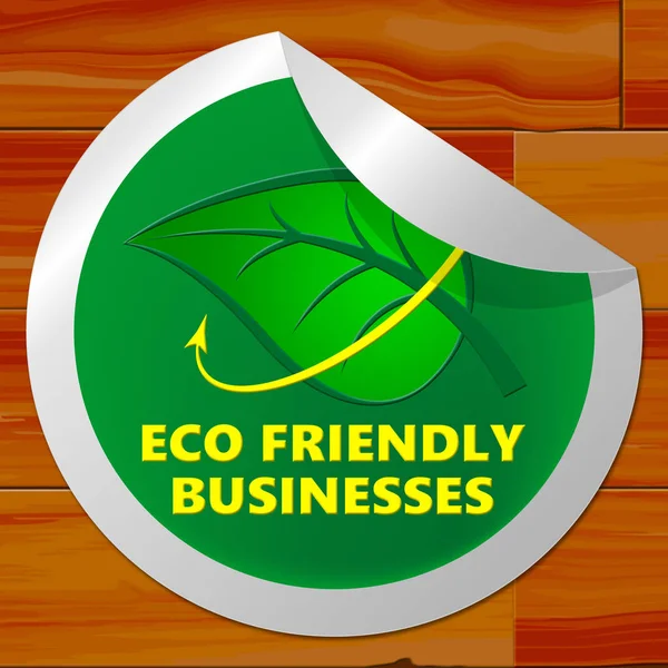 Eco Friendly Businesses Meaning Green Business 3d Illustration — Stok Foto