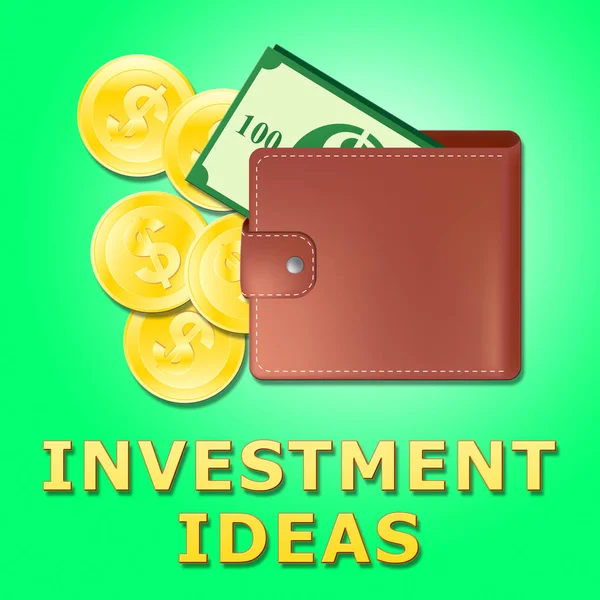 Інвестиційні ідеї означають інвестиційні поради 3d ілюстрації — стокове фото