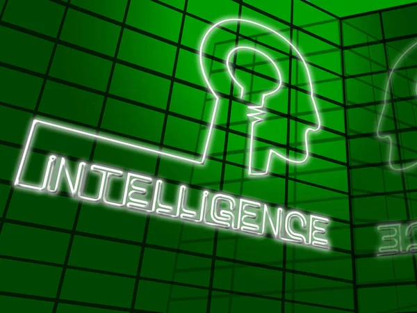 Intelligence hjärnan som representerar intellektuella kapacitet 3d Illustr — Stockfoto