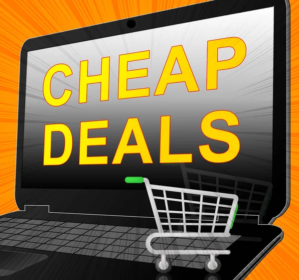Cheap Deals Represents Promotional Closeout 3d Illustration — Stock Photo, Image