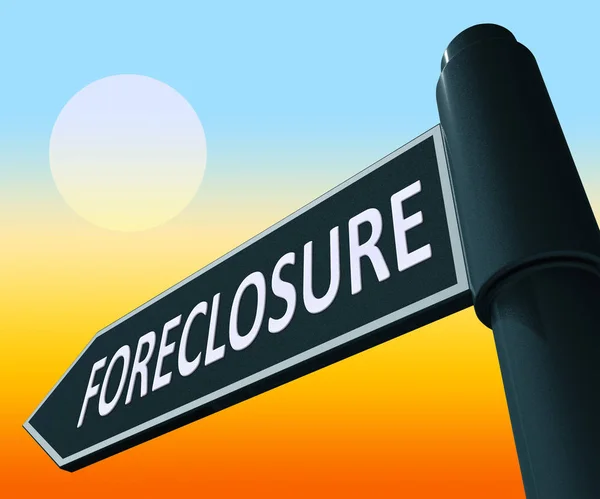 House Foreclosure Showing Repossession And Sale 3d Illustration — Stock Photo, Image