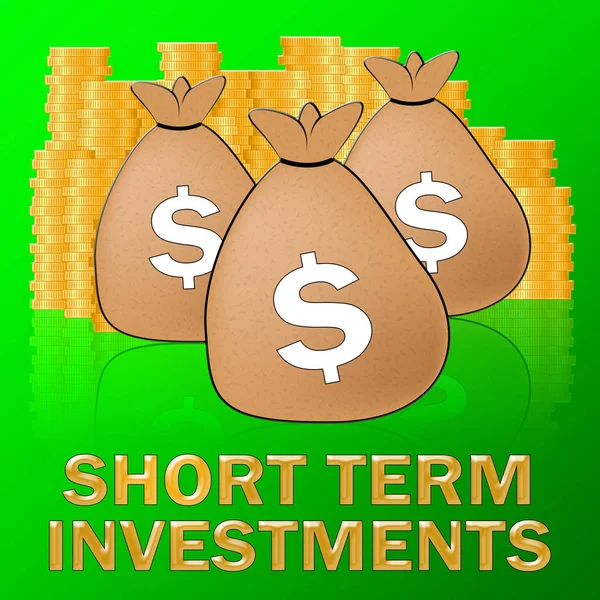 Краткосрочные инвестиции, означающие экономию 3d иллюстрации — стоковое фото