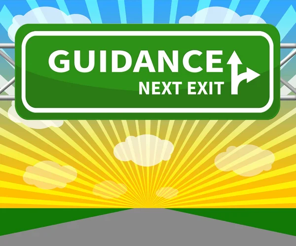 Guidance Sign Meaning Advice And Support 3d Illustration — Stock Photo, Image