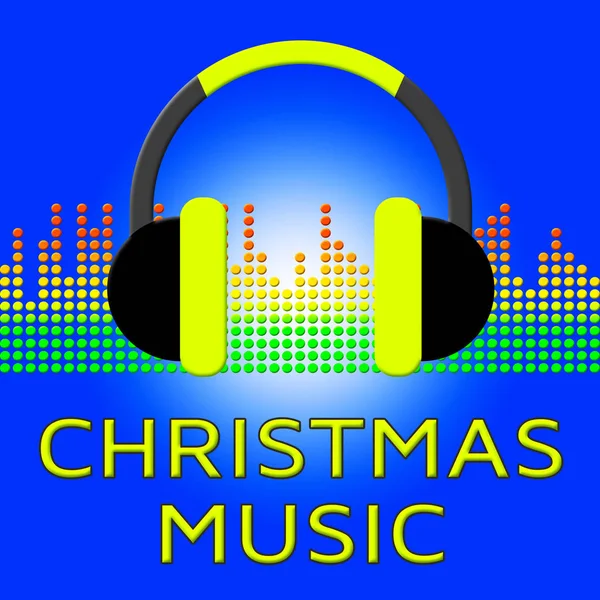 Boże Narodzenie muzyki pokazuje piosenki Boże Narodzenie 3d ilustracja — Zdjęcie stockowe