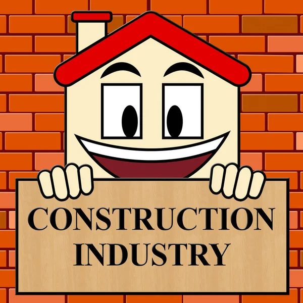Industria de la construcción muestra sector de la construcción Ilustración 3d —  Fotos de Stock