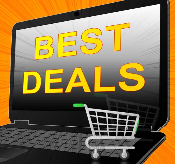 Best Deals vertegenwoordigt promotionele Closeout 3d illustratie — Stockfoto