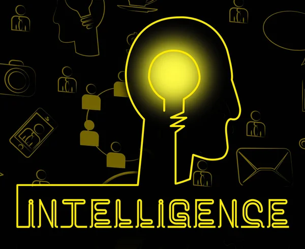 Intelligence Brain Representing Intellectual Capacity And Acumen — Stock Photo, Image