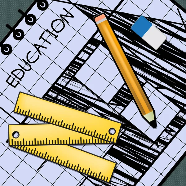 Education Equipment Indicates Learn Tutoring 3d Illustration — Stock Photo, Image