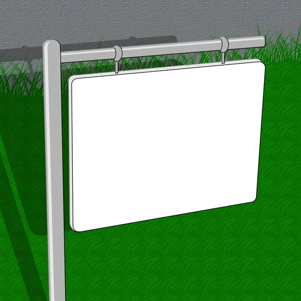 Blank Sign Shows Copy Space 3d Illustration — Stock Photo, Image