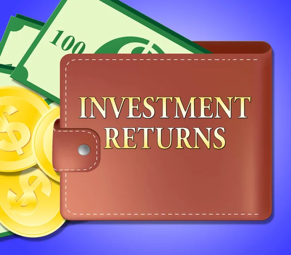 Investment Returns Meaning Shares Roi 3d Illustration — Stock Photo, Image