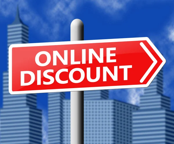 Online Discount Showing Web Reductions 3d Illustration — Stock Photo, Image