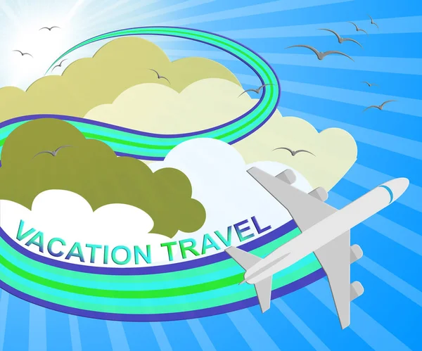 Voyage vacances Signification Escapade Vacances Illustration 3d — Photo