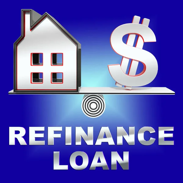 Refinanzierung Darlehen stellt Eigenkapital Hypothek 3d Rendering — Stockfoto