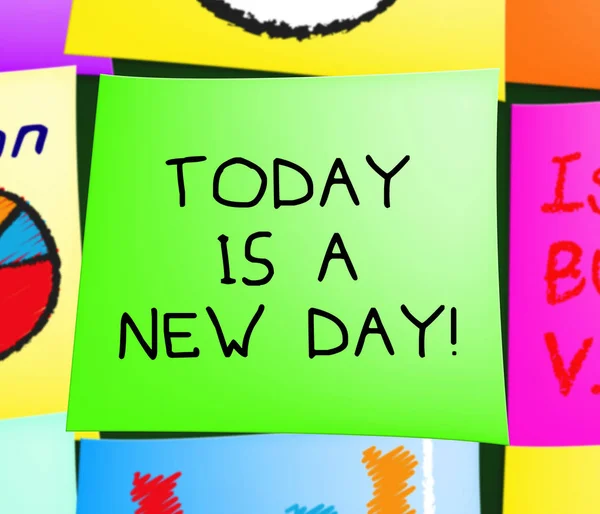 Today Is A New Day Joy 3d Illustration — Stock Photo, Image