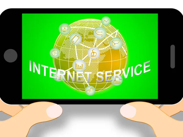 Internet Service Showing Broadband Provision 3d Illustration — Stock Photo, Image