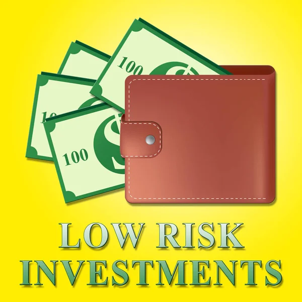 Инвестиции в низкие риски означают безопасное инвестирование 3d иллюстрации — стоковое фото