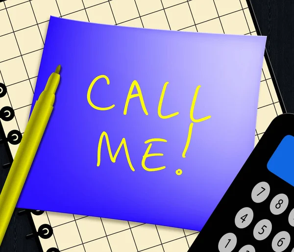 Call Me Displays Talk To Us 3d Illustration — стоковое фото