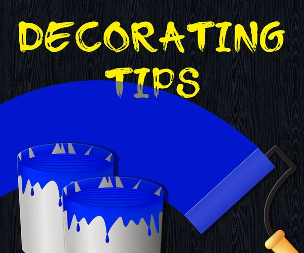 Decorating Tips tonen geeft advies 3d illustratie — Stockfoto