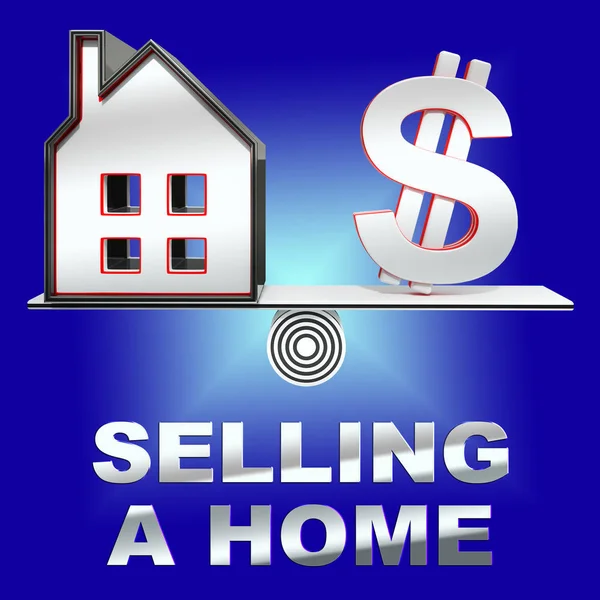 Продаж будинку Значення продажу нерухомості 3d рендерингу — стокове фото
