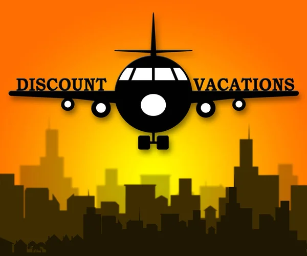 Sconto vacanze significa Promo Vacation 3d Illustrazione — Foto Stock