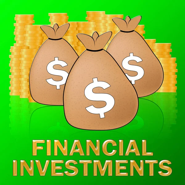 Inwestycje finansowe oznacza inwestowanie dolarów ilustracja 3d — Zdjęcie stockowe