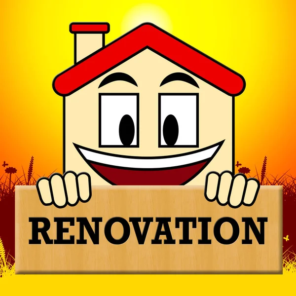 Renovação da casa significa fazer mais de casa ilustração 3d — Fotografia de Stock