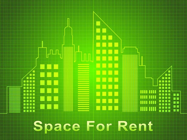 Space For Rent Represents Real Estate 3d Illustration — Stock Photo, Image