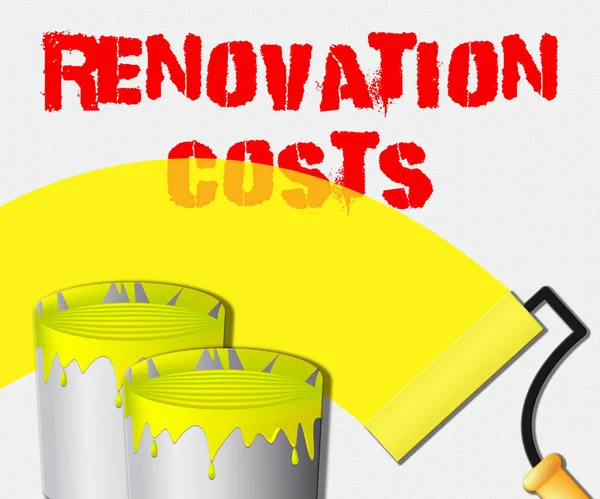 Renovation Costs Displays House Remodeler 3d Illustration — Stock Photo, Image