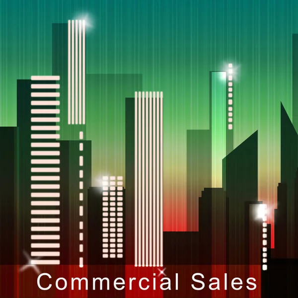 Комерційні продажі означає продажу нерухомості 3d ілюстрації — стокове фото