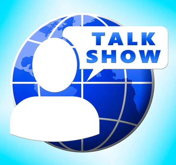 Talkshow-ikon som visar Broadcast 3d Illustration — Stockfoto