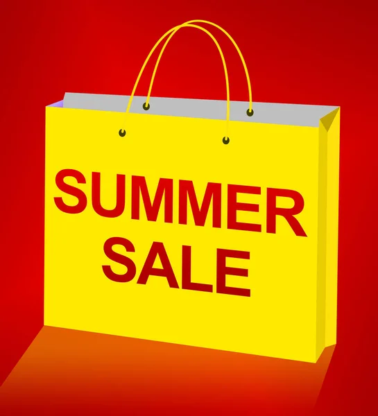 Summer Sale Displays Bargain Offers 3d Illustration — Stock Photo, Image
